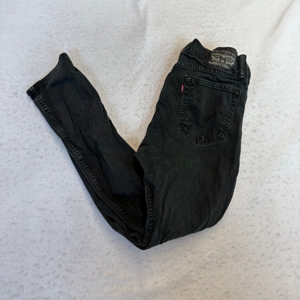 Levi's 510 Skinny Jeans Mens 33x32 Black Faded Denim Stretch